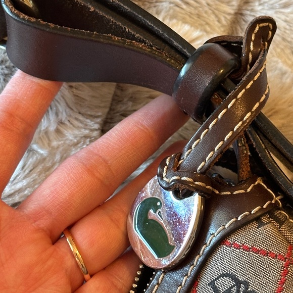 Dooney & Bourke Black Red and Gray Signature
Monogram Shoulder Bag - Picture 4 of 12